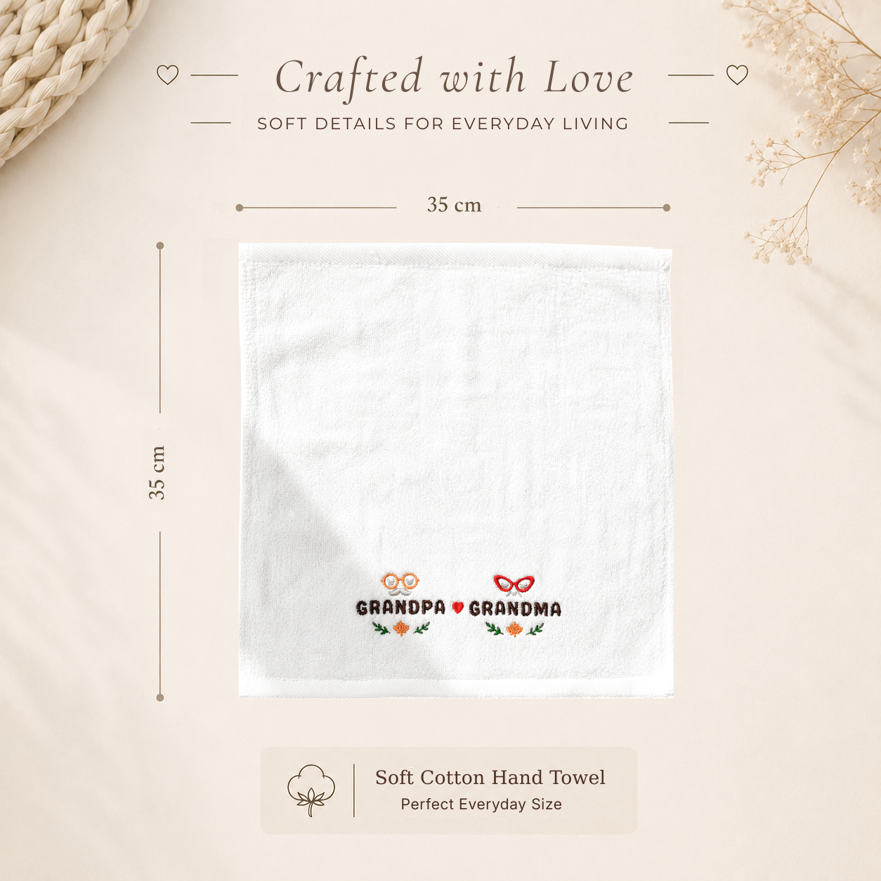Grandpa & Grandma Everyday Gift Set – 4 Piece (Mugs + Hand Towels)