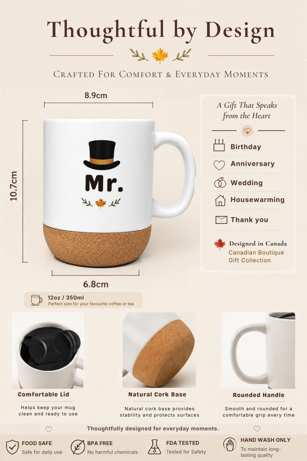 Giftable™ Mr. & Mrs. Mug Gift Set