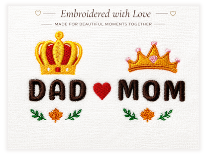 Dad & Mom Everyday Gift Set – 4 Piece (Mugs + Hand Towels)