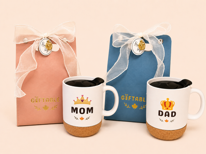 Dad & Mom Mug Set – 2 Piece (Cork Base)