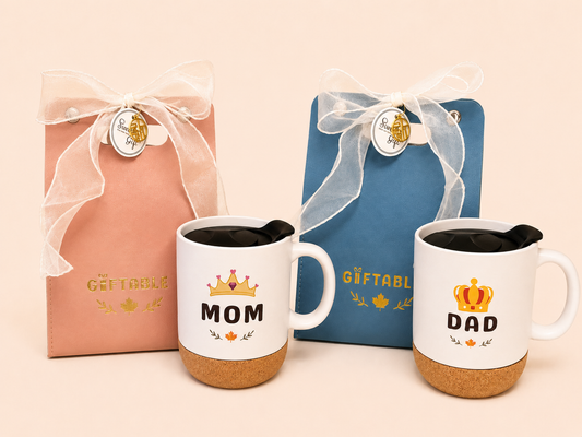 Dad & Mom Mug Set – 2 Piece (Cork Base)
