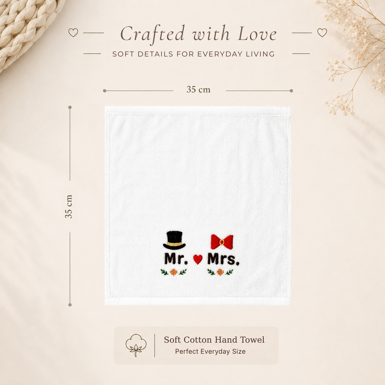 Mr. & Mrs. Everyday Gift Set - 4 Piece (Mugs + Hand Towels)