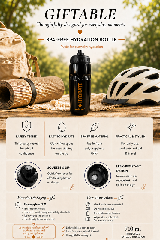 Giftable™ Everyday Hydration Bottle – 710 mL